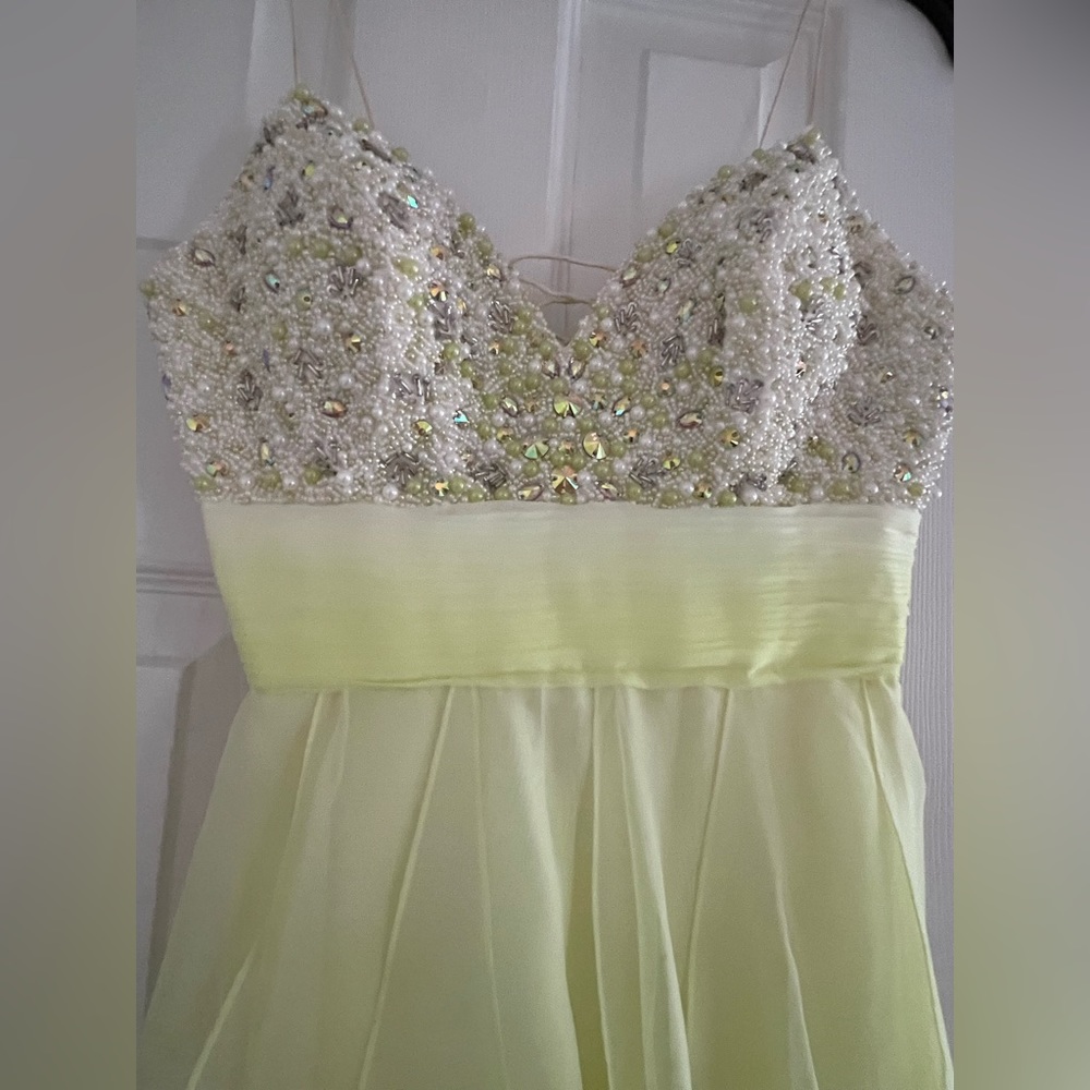 High-Low Formal Dress by Dave and Johnny | Beaded bodice | Prom dress